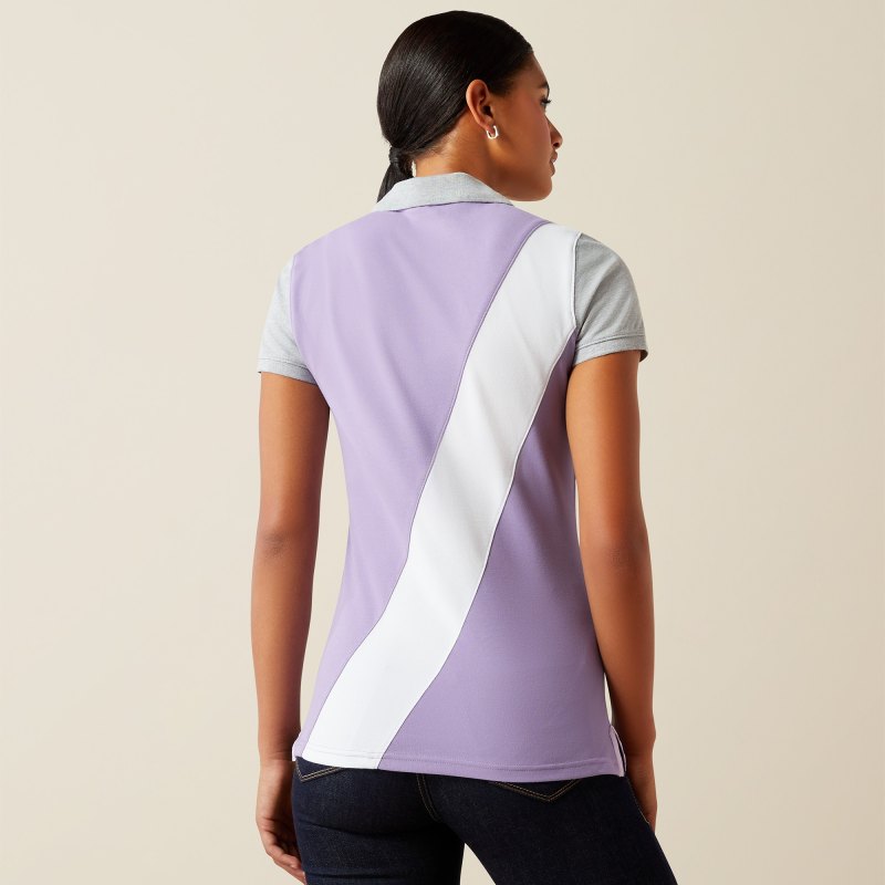 Ariat Womens Taryn Short Sleeve Polo Chalk Violet/Orchid Bloom Ariat Womens Taryn Short Sleeve Polo Chalk Violet/Orchid Bloom