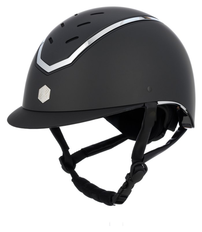 Charles Owen Kylo Riding Hat Black Matte/Silver Charles Owen Kylo Riding Hat Black Matte/Silver
