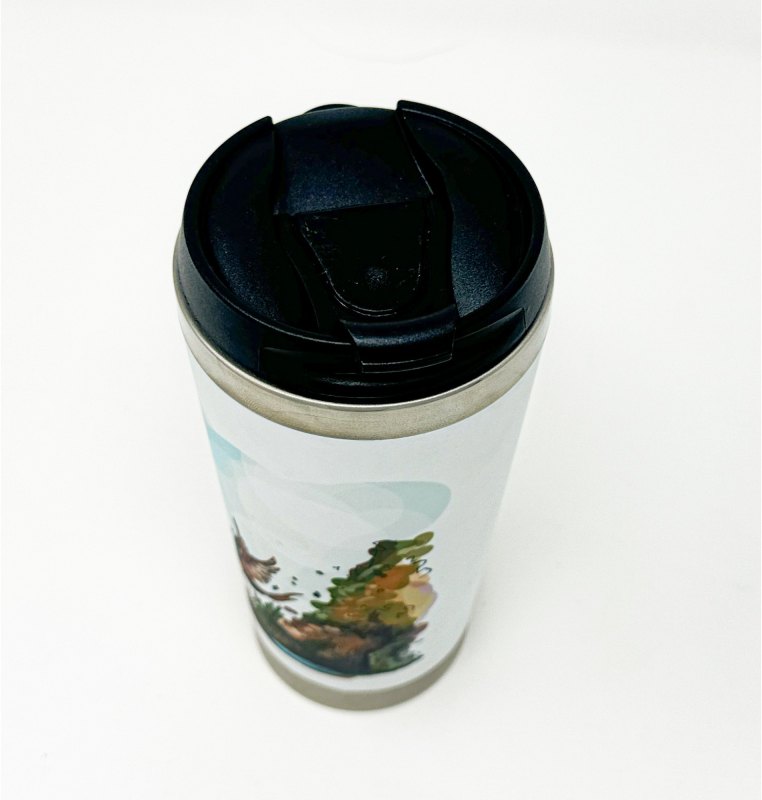 Emily Cole Pheasant Greeting Travel Mug Emily Cole Pheasant Greeting Travel Mug