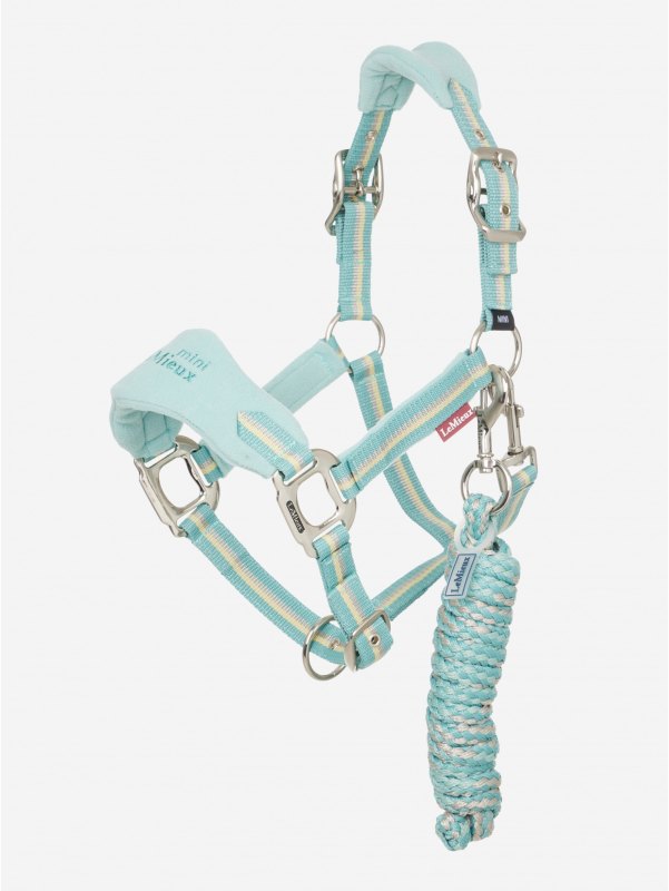 LeMieux Mini Vogue Headcollar & Leadrope Aqua LeMieux Mini Vogue Headcollar & Leadrope Aqua