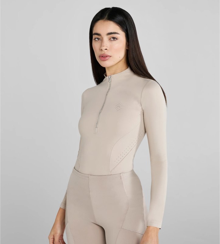 Aztec Diamond Ladies Long Sleeve Baselayer Beige Aztec Diamond Ladies Long Sleeve Baselayer Beige