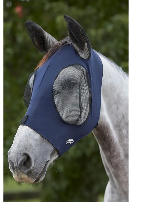 Weatherbeeta Deluxe Stretch Bug Eye Saver With Ears Navy/Black Weatherbeeta Deluxe Stretch Bug Eye Saver With Ears Navy/Black
