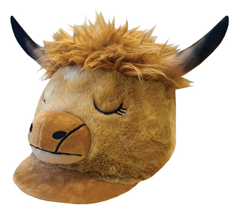 Equetech Heather Highland Cow Hat Silk  Equetech Heather Highland Cow Hat Silk