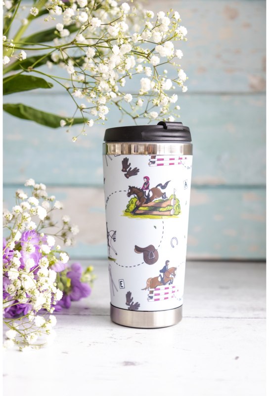 Emily Cole Eventing Pattern Travel Mug Emily Cole Eventing Pattern Travel Mug