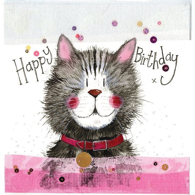 Alex Clark Alex Clark Cats & Collar Birthday Card