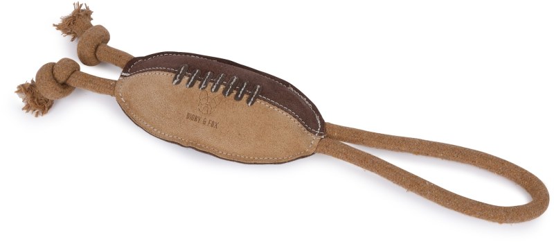 Digby And Fox Leather Rugby Ball Toy Digby And Fox Leather Rugby Ball Toy