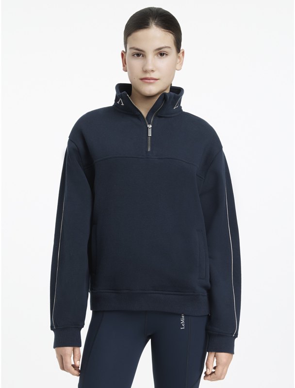 Lemieux Young Rider Kate Quarter Zip Sweat Navy Lemieux Young Rider Kate Quarter Zip Sweat Navy