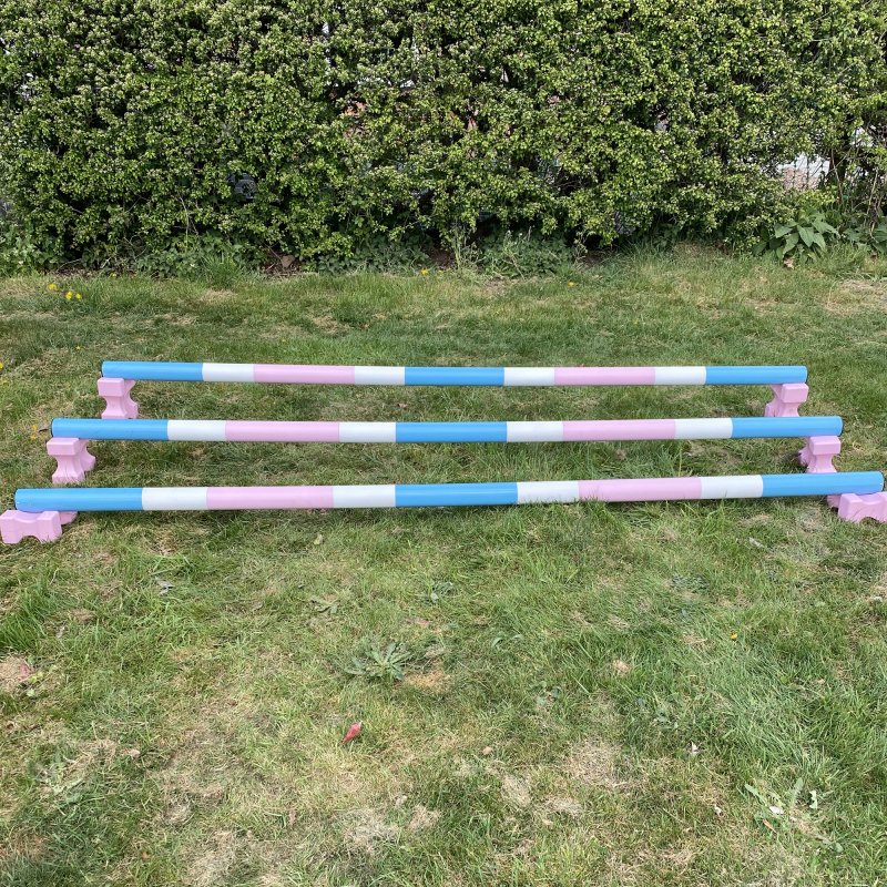 PolyJumps PolyJumps Mini Blocks & Poles I Baby Blue & Baby Pink