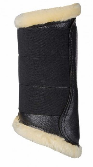 LeMieux LeMieux Fleece Lined Brushing Boots Black/Natural