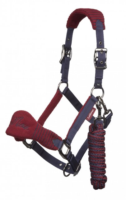 LeMieux LeMieux Vogue Headcollar and Leadrope Burgundy/Navy