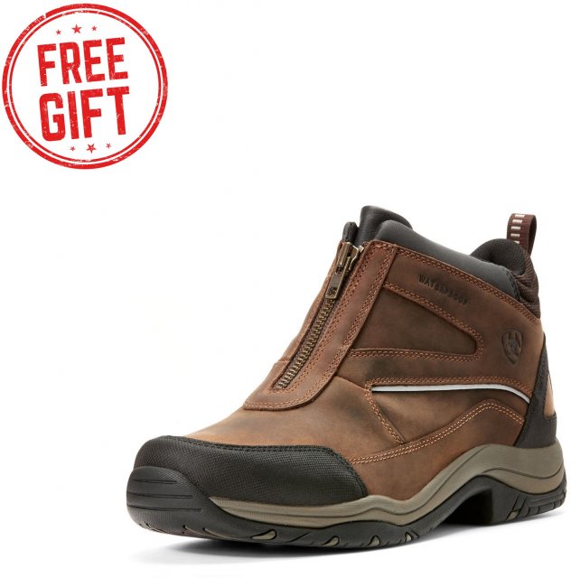 Ariat Riding Boots and Footwear Ariat Mens Telluride Zip Waterproof Boots