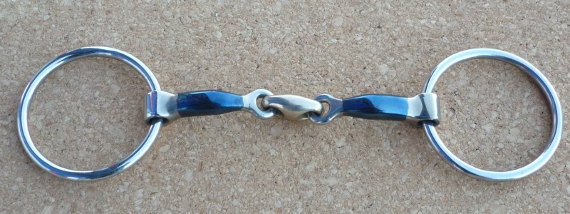 Blue Sweet Iron Loose Ring Lozenge Horse Bit Blue Sweet Iron Loose Ring Lozenge Horse Bit