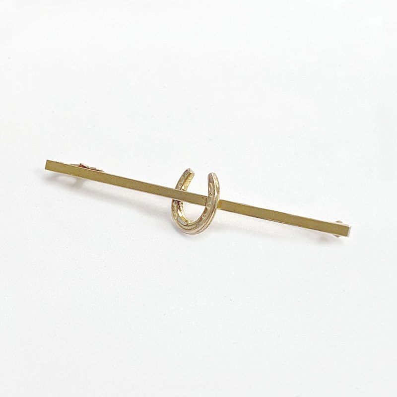 Equetech Horseshoe Stock Pin Gold Equetech Horseshoe Stock Pin Gold