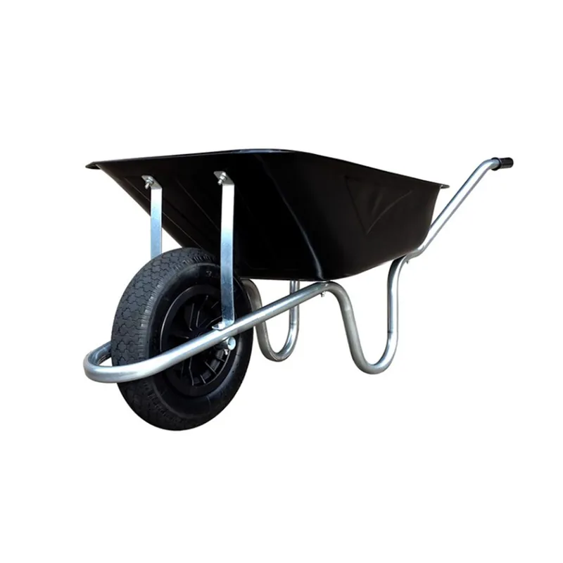 Townfields 85L Black Steel Wheelbarrow in Black
