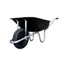 Townfields 85L Black Steel Wheelbarrow in Black