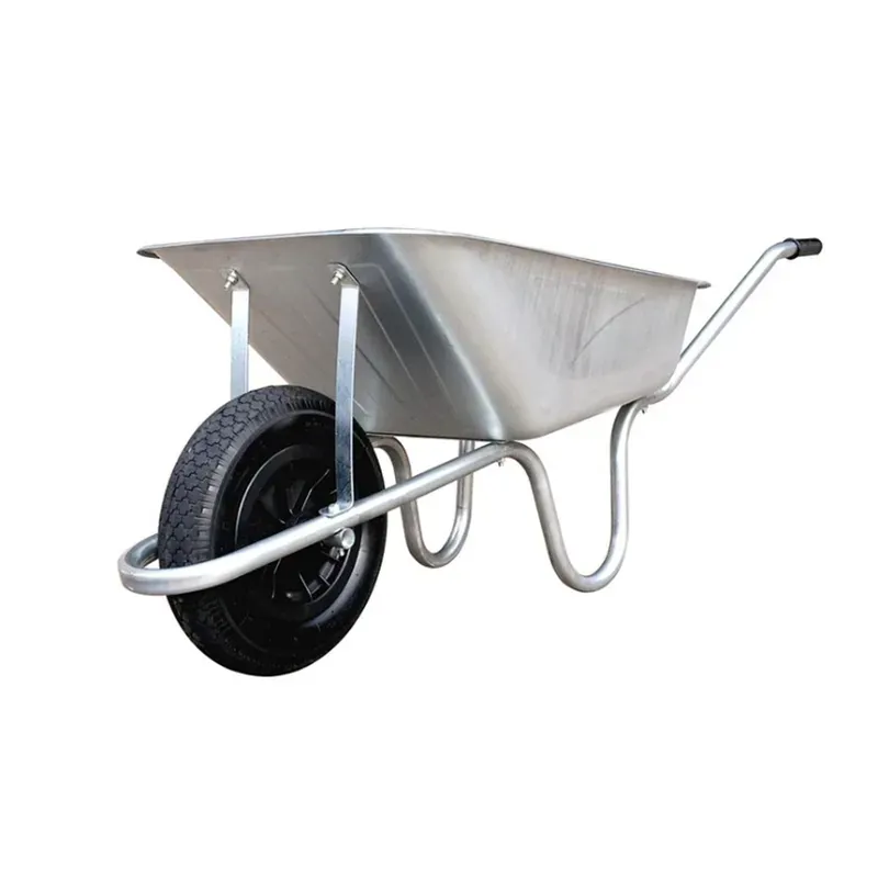 Townfields 85L Galvanised Steel Wheelbarrow in Silver