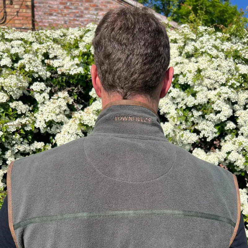 Townfields Claydon Men's Fleece Gilet in Olive-1
