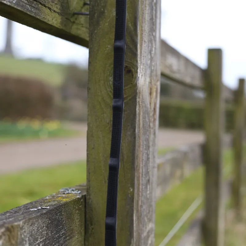 Townfields Shrewley Ultra Grip English Rubber Reins 5/8 inchx54 Black-1