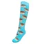 Townfields Welly Socks Bull Print in Turquoise
