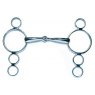 Korsteel Stainless Steel Jointed 3 Ring Dutch Gag Bit