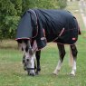 Weatherbeeta Horse Rugs WeatherBeeta ComFiTec Premier Therapy-Tec Detach-A-Neck Turnout Rug Lite Plus Black/Silver/Red