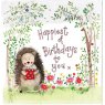 Alex Clark Hedgehog Birthday Card