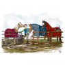 Emily Cole Hold your Horses Greeting Card