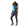Ariat Riding Apparel Ariat Ladies Taryn Polo Mosaic Blue