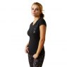 Ariat Riding Apparel Ariat Ladies Vertical Logo Tee Black