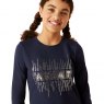 Ariat Riding Apparel Ariat Junior Glitz Tee Navy Eclipse