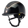 Charles Owen Kylo Riding Hat Black Gloss/Rose Gold with MIPS