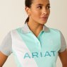 Ariat Riding Apparel Ariat Womens Taryn Short Sleeve Polo Beach Glass/Electric Green