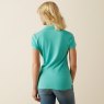 Ariat Womens Prix 3.0 Short Sleeve Polo Pool Blue