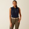 Ariat Riding Apparel Ariat Womens Prix 3.0 Sleeveless Polo Navy Eclipse