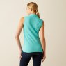 Ariat Womens Prix 3.0 Sleeveless Polo Pool Blue