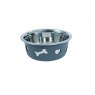 Weatherbeeta Products Weatherbeeta Non Slip Stainless Steel Silicone Bone Dog Bowl