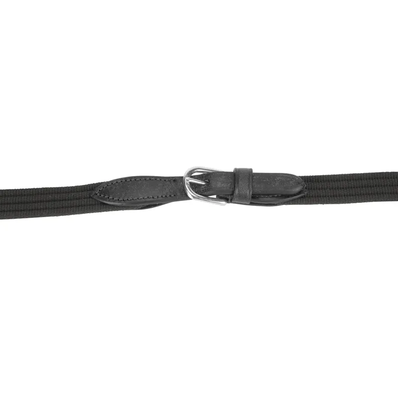 Velociti Gara Cotton Web Draw/Running Reins 288cm x 7/8 in Black-2