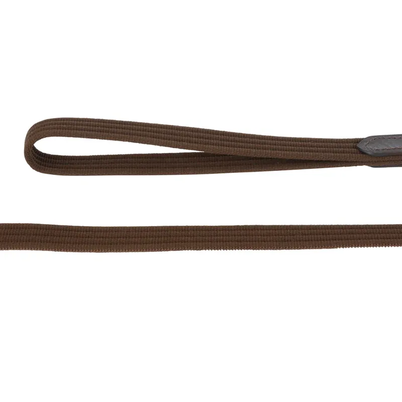 Velociti Gara Cotton Web Draw/Running Reins 288cm x 7/8 in Brown-3