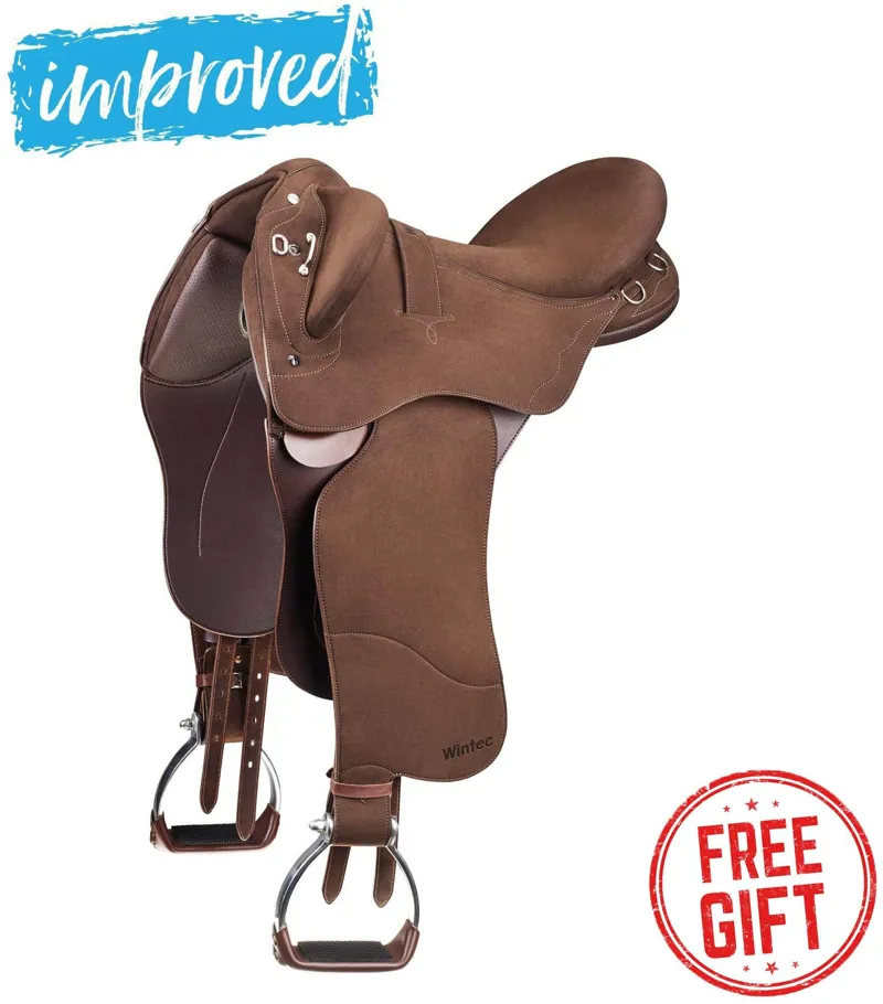 Wintec Pro Stock Saddle with Swinging Fender and Hart in Brown-1