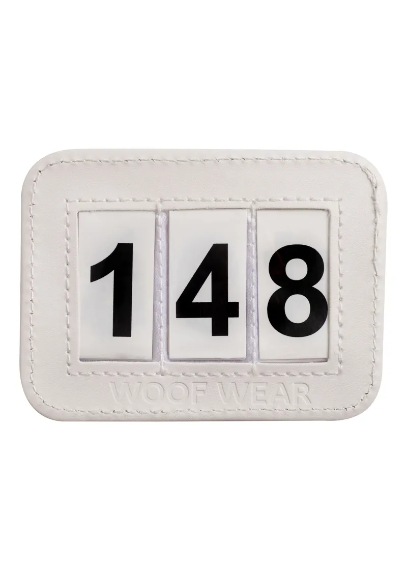 Woof Wear Bridle Number Holder in White