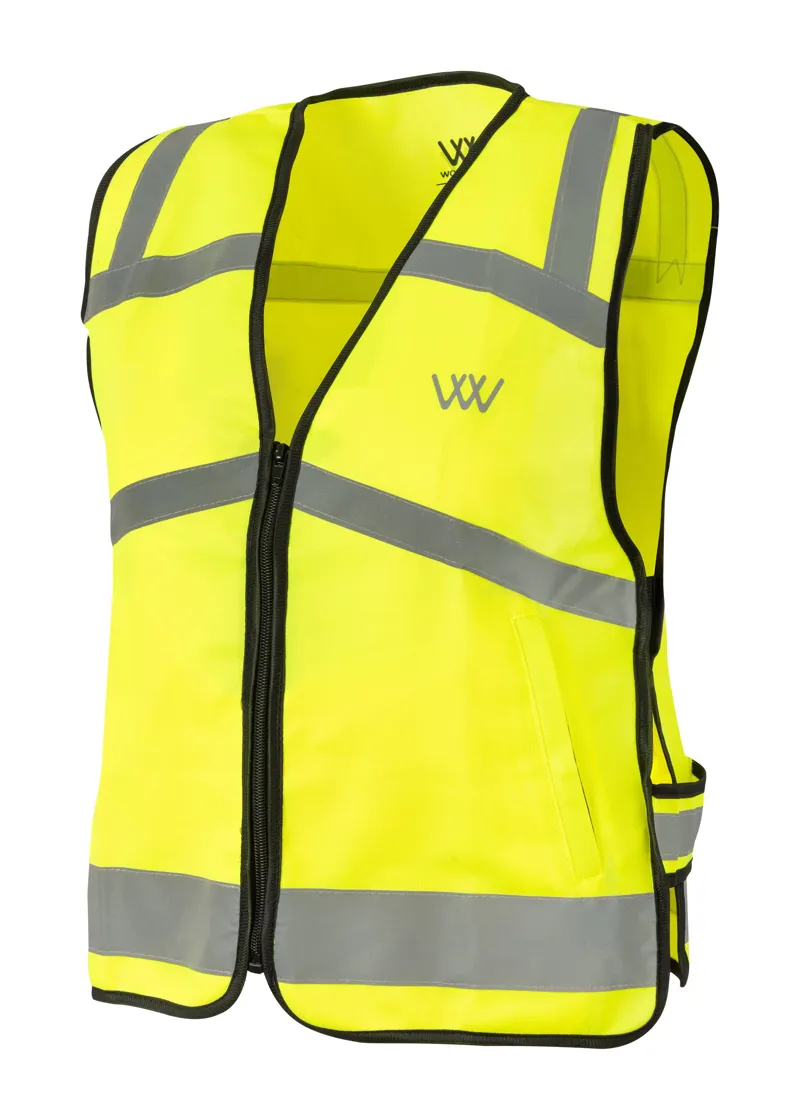 Woof Wear Hi Vis Riding Vest Adult in Fluorescent Yellow