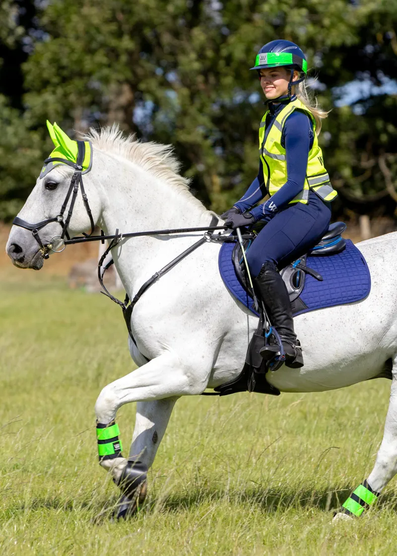 Woof Wear Hi Vis Riding Vest Adult in Fluorescent Yellow-3