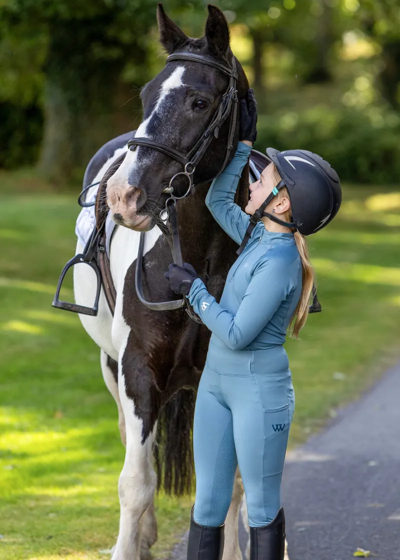 Woof Wear Young Rider Tech Shirt in Mineral Blue-1