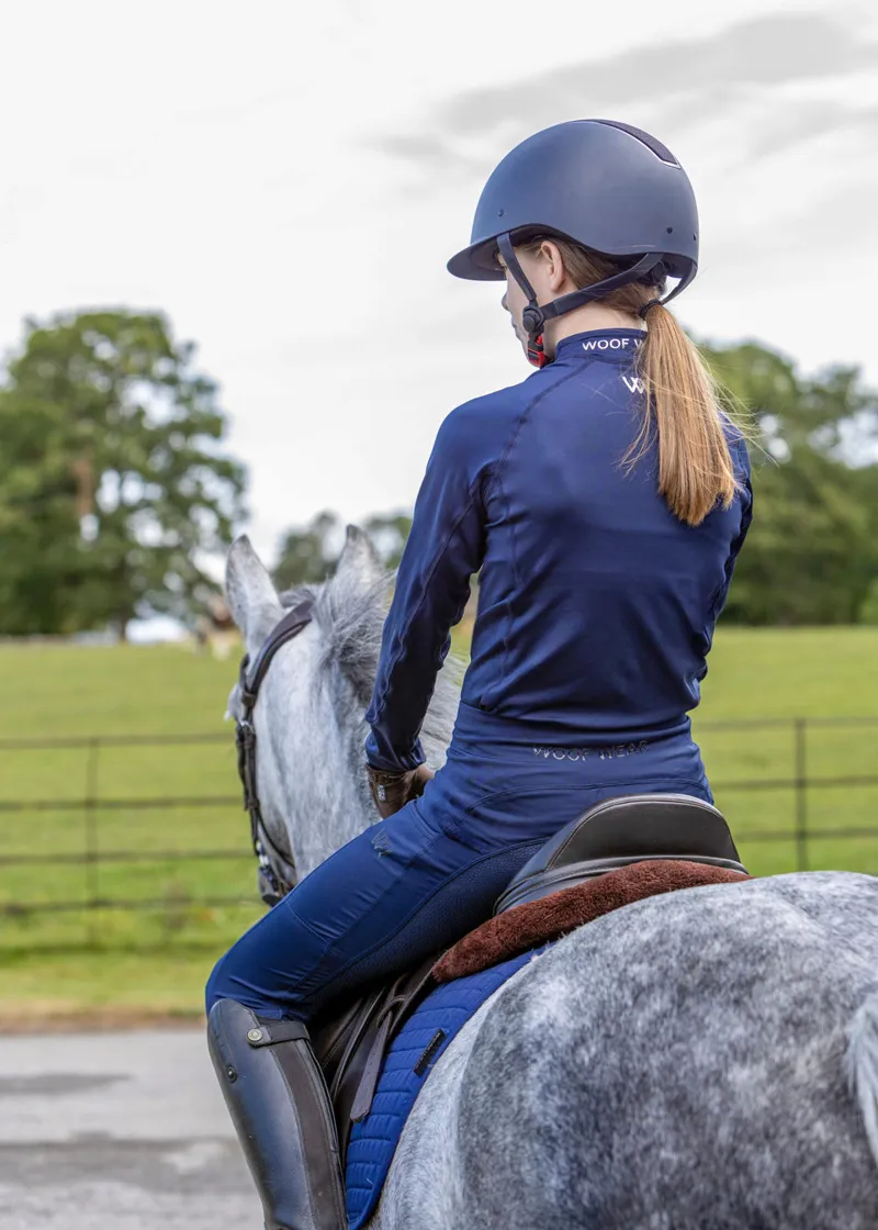 Woof Wear Young Rider Tech Shirt in Navy-3