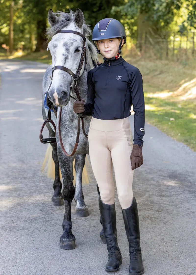 Woof Wear Young Rider Tech Shirts in Black-1