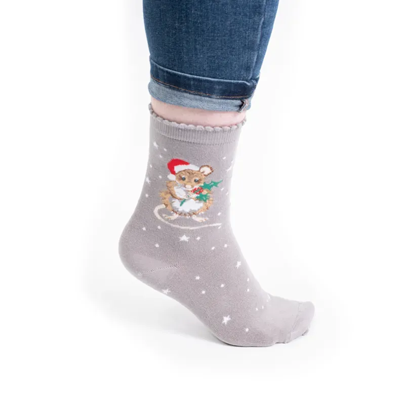 Wrendale Designs Christmouse Mouse Socks -1