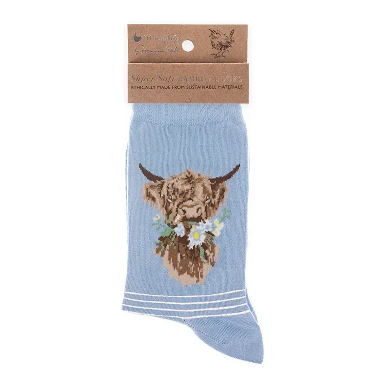 Wrendale Designs Daisy Coo Women's Socks in White
