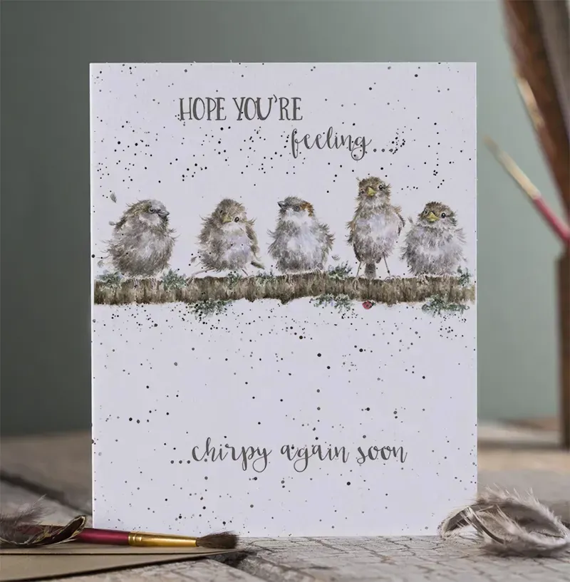 Wrendale Designs Feeling Chirpy Greeting Card-1