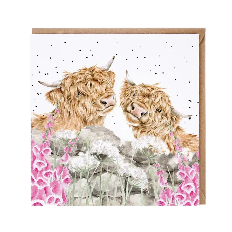 Wrendale Designs Just For Moo Greetings Card in White