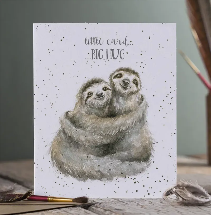 Wrendale Designs Little Card Big Hug Greeting Card-1